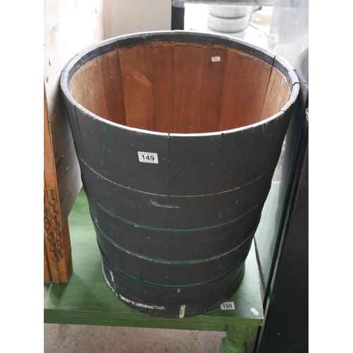 149 - LARGE WOODEN TURF BUCKET