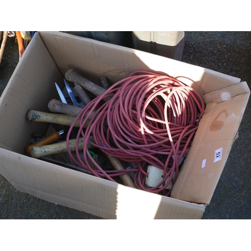 52 - BOX OF GARDEN TOOLS