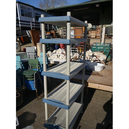 87 - PLASTIC SHELVING RACK