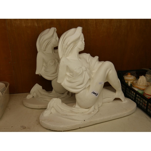 1003 - 2 PLASTER FIGURES