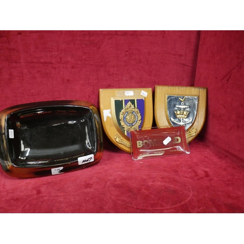 1007 - MILITARY SHIELDS & ADVERTISING ASHTRAY