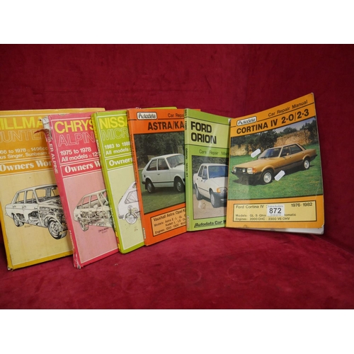 872 - LOT OF CAR MANUALS