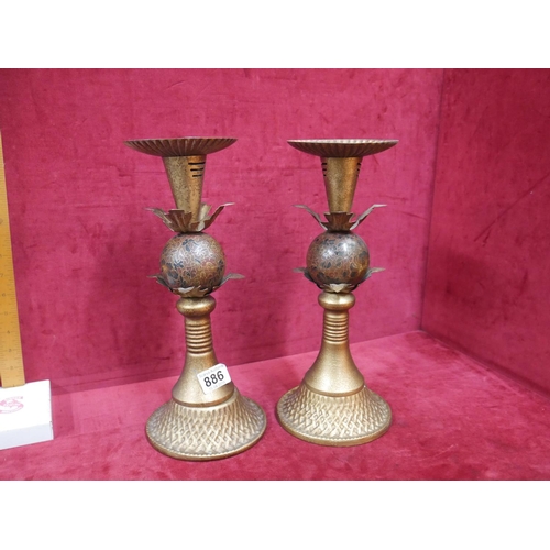 886 - PAIR OF CANDLE STANDS