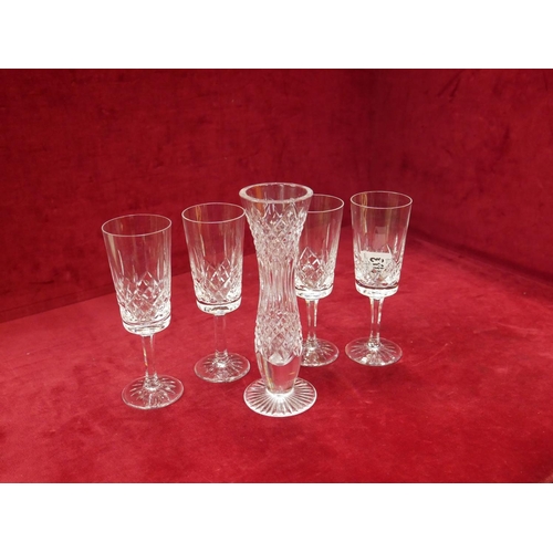 903 - CRYSTAL VASE & GLASSES