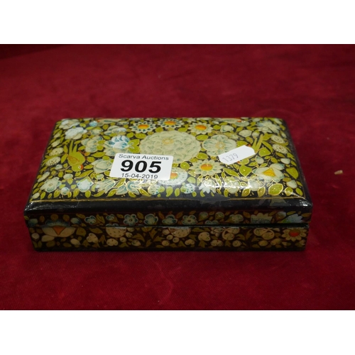 905 - LACQUERED JEWELLERY BOX