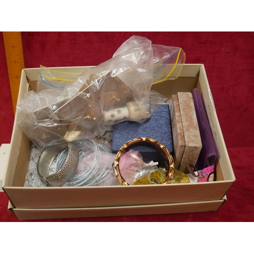 940 - BOX OF COSTUME JEWELLERY