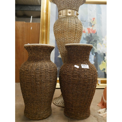 956 - 3 WICKER BASKETS