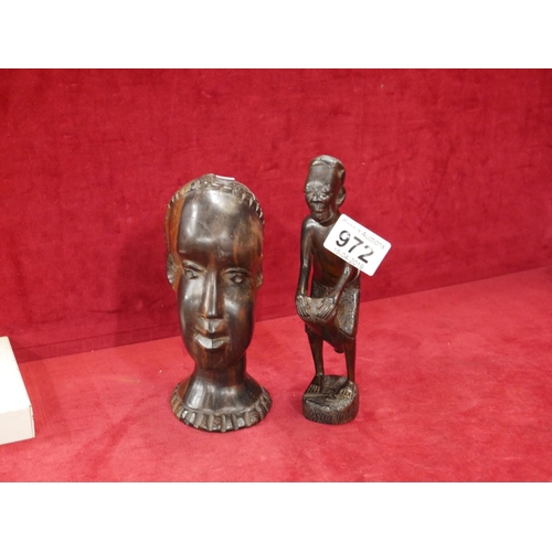 972 - 2 AFRICAN FIGURES