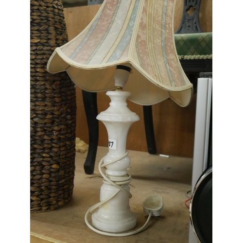 987 - ALABASTER TABLE LAMP