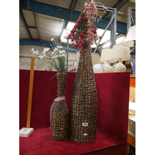 988 - 2 WICKER VASES