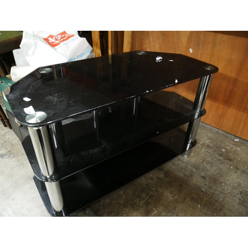 1029 - GLASS TV STAND