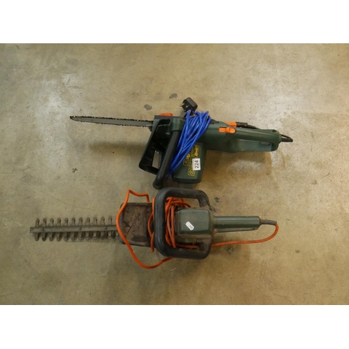 224 - ELECTRIC CHAINSAW & ELECTRIC HEDGE TRIMMER