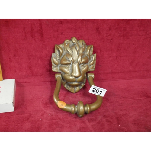 261 - LARGE BRASS DOOR KNOCKER