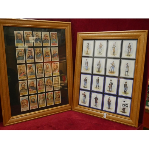 282 - FRAMED CIGARETTE CARDS