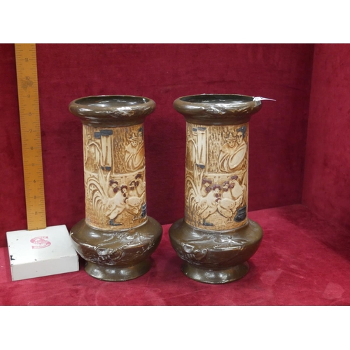 295 - 2 POTTERY VASES