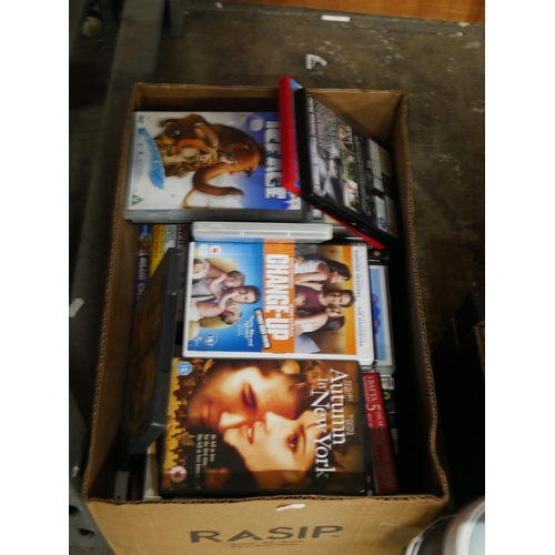 183 - BOX OF DVDS