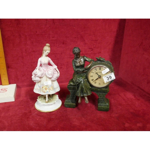 39 - JULIANNA CLOCK & FIGURINE