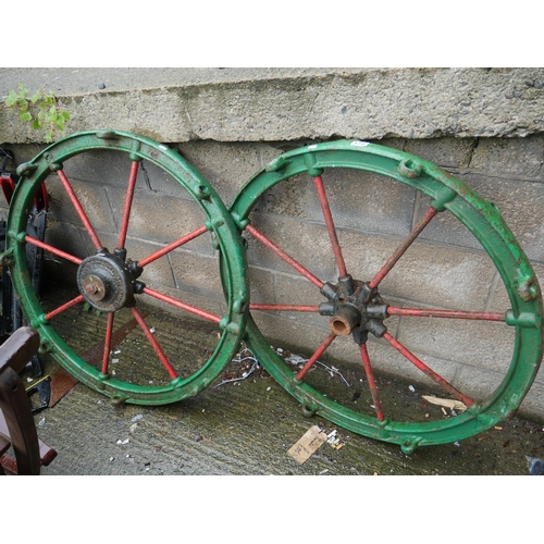 172 - PAIR OF METAL WHEELS