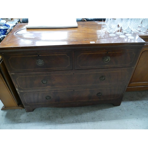 548 - VICTORIAN INLAID CHEST OF DRAWERS