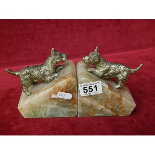 551 - PAIR OF DOG BOOKENDS