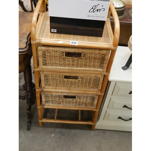 636 - WICKER STORAGE BASKETS