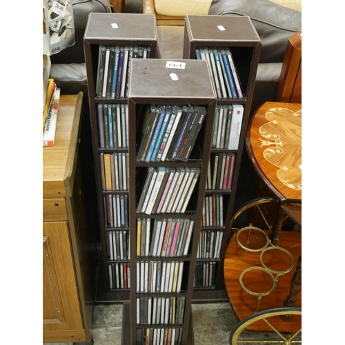 664 - 3 CD STANDS & CONTENTS