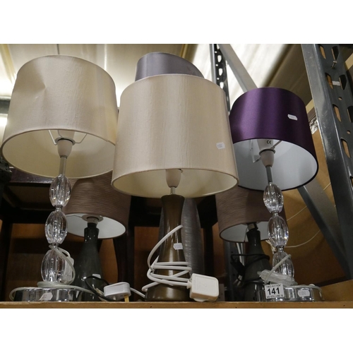 141 - 6 TABLE LAMPS