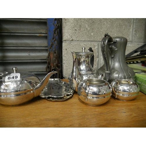 849 - LOT OF SILVER PLATE