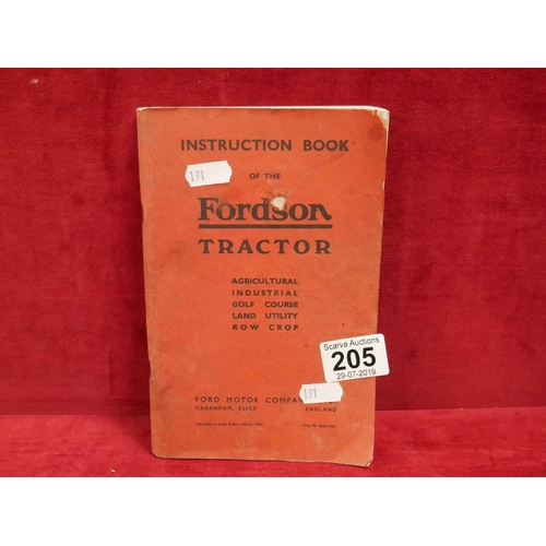 205 - FORDSON TRACTOR BOOK