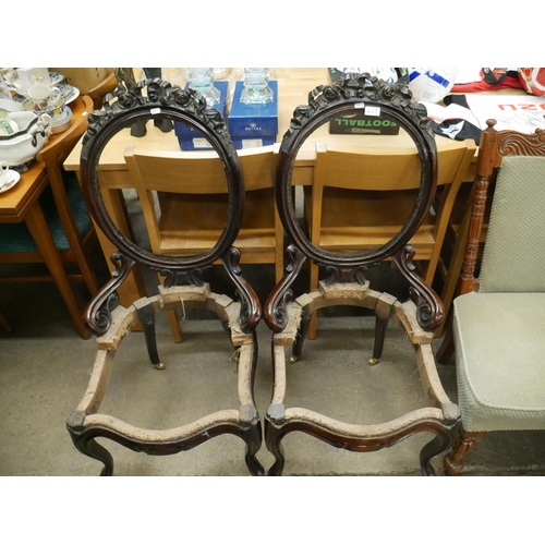 234 - PAIR OF VICTORIAN CHAIRS FOR RE-UPHOLSTERY