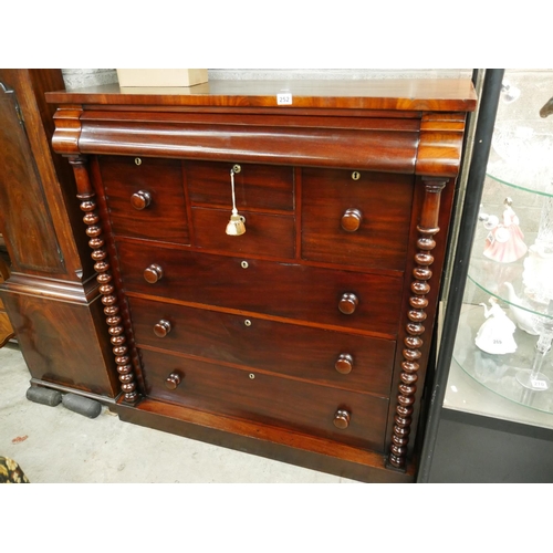 252 - VICTORIAN MAHOGANY SCOTCH CHEST