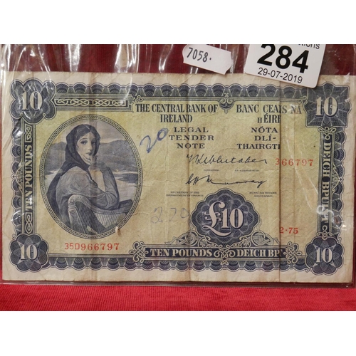 284 - LADY LAVERY £10 NOTE