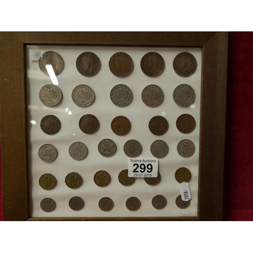 299 - FRAMED COIN COLLECTION