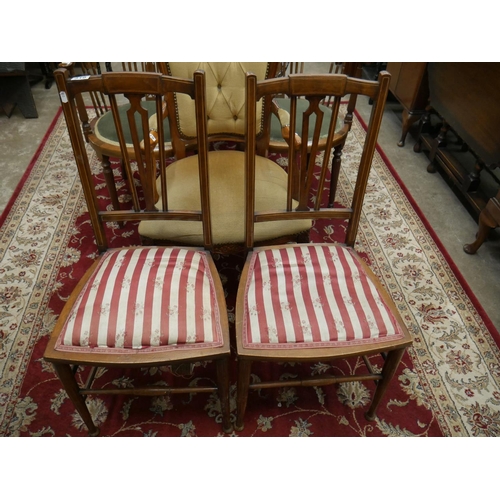 318 - PAIR OF INLAID CHAIRS