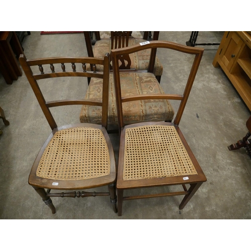 324 - 2 RATTAN SEATED CHAIRS