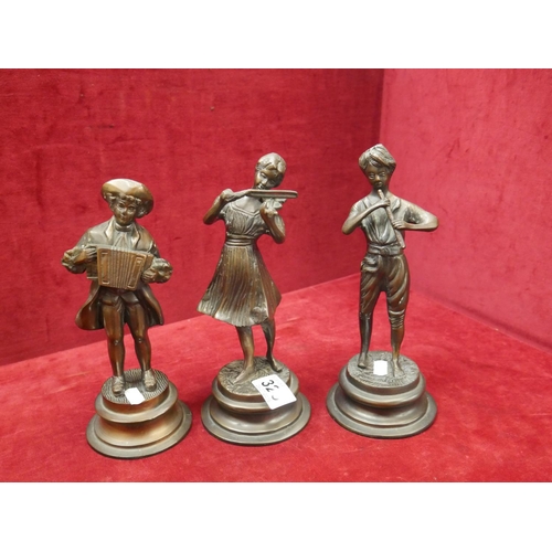 326 - 3 BRONZE STYLE FIGURES