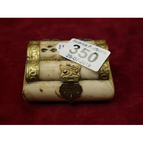 350 - TRINKET BOX (POSSIBLY IVORY)