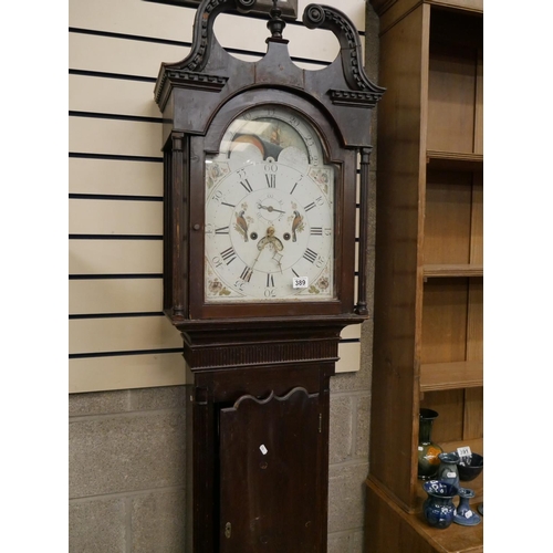 389 - GRANDFATHER CLOCK N. SCOTT 1804