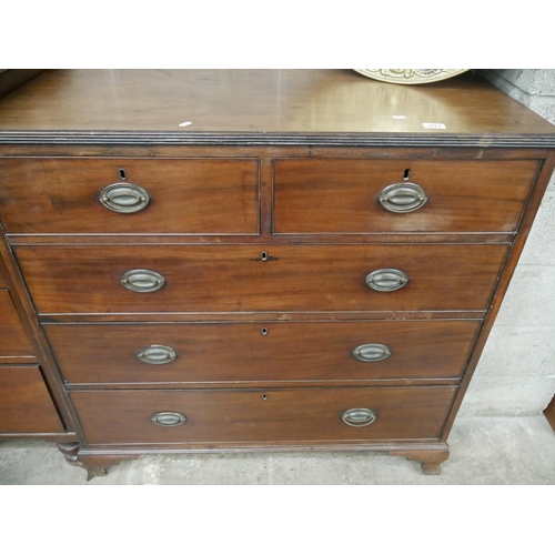 403 - GEORGIAN 2 OVER 3 CHEST OF DRAWERS