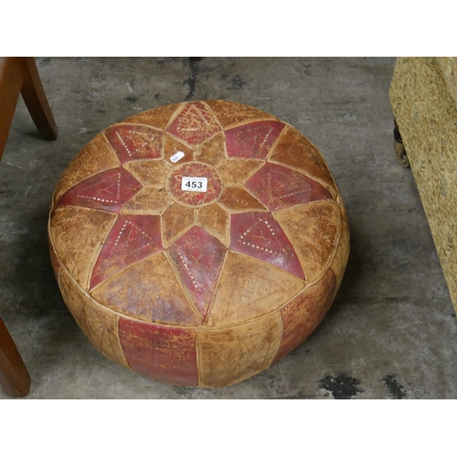 453 - LEATHER FOOT STOOL