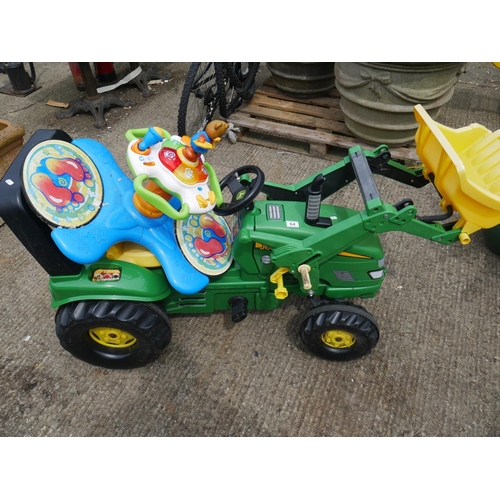 64 - TOY TRACTOR & LOADER