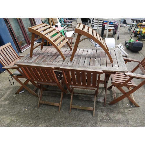 72 - TEAK PATIO SET