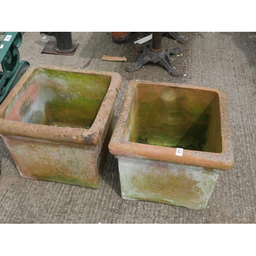 77 - 2 TERRACOTTA PLANTERS