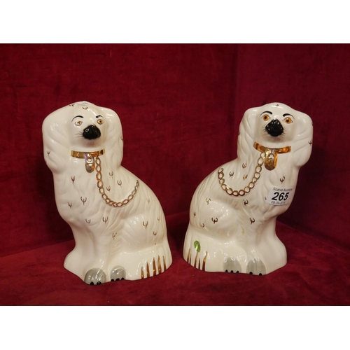 265 - PAIR OF MANTLE DOGS