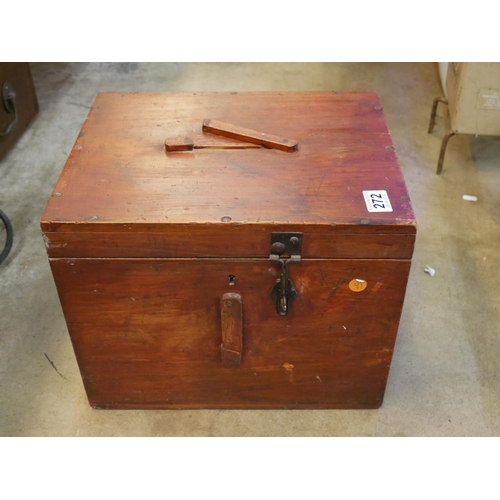 272 - WOODEN STORAGE BOX