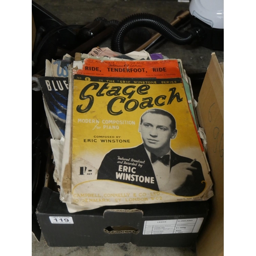 119 - BOX OF SHEET MUSIC