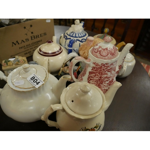 804 - COLLECTION OF TEA POTS