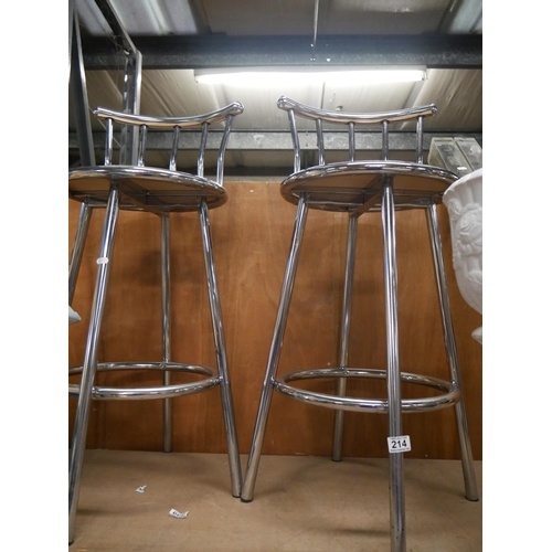 214 - 2 CHROME STOOLS