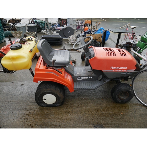 49 - HUSQVARNA GARDEN TRACTOR & SPRAYER