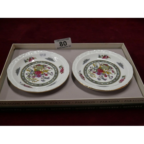 80 - 2 BOXED PARAGON PLATES